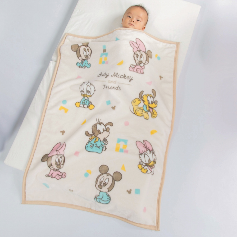 Disney プレミアムひざ掛け毛布 ベビーミッキー クリーム 70×100cm Disney プレミアムひざ掛け毛布 ベビーミッキー クリーム 70×100cm