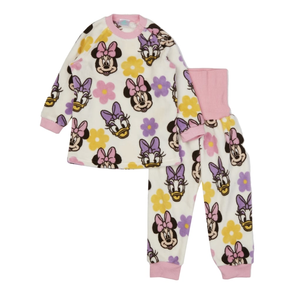 Disney ディズニー 珊瑚フリースパジャマ ミニー 総柄 ピンク×95cm Disney ディズニー 珊瑚フリースパジャマ ミニー 総柄 ピンク×95cm