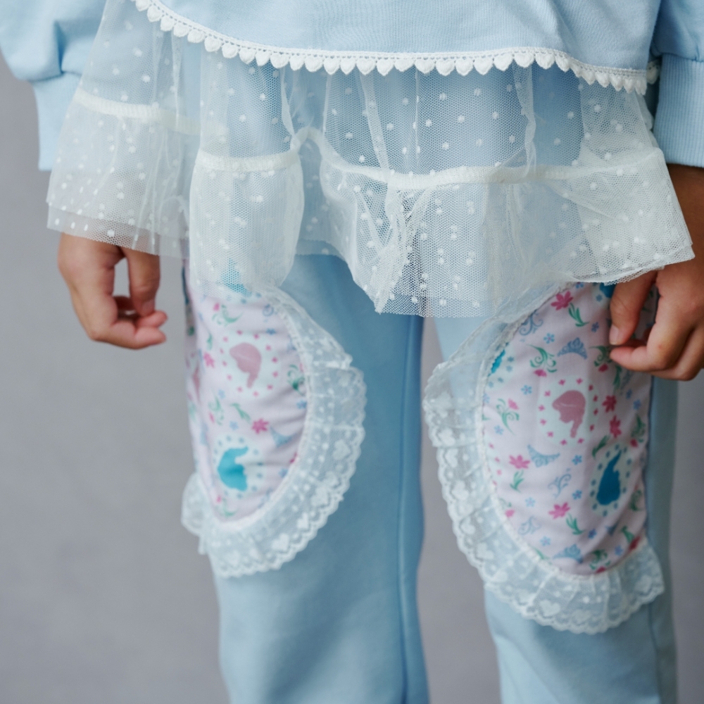 【Sophitica × tsumashi1118さん】Disney アナと雪の女王 裏毛チュールパンツ ブルー×90cm ベビーザらス限定