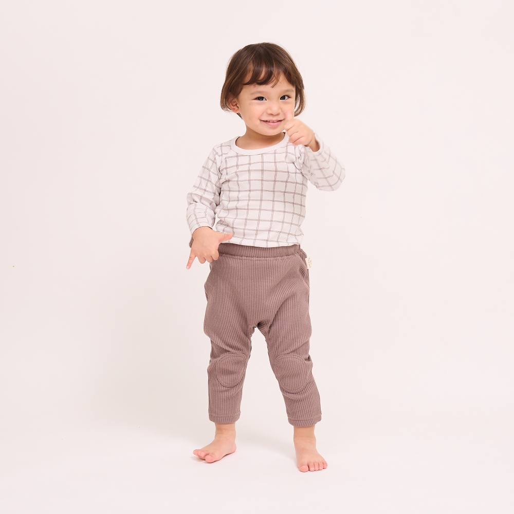 モンキーパンツ ワッフル ブラウン×70cm