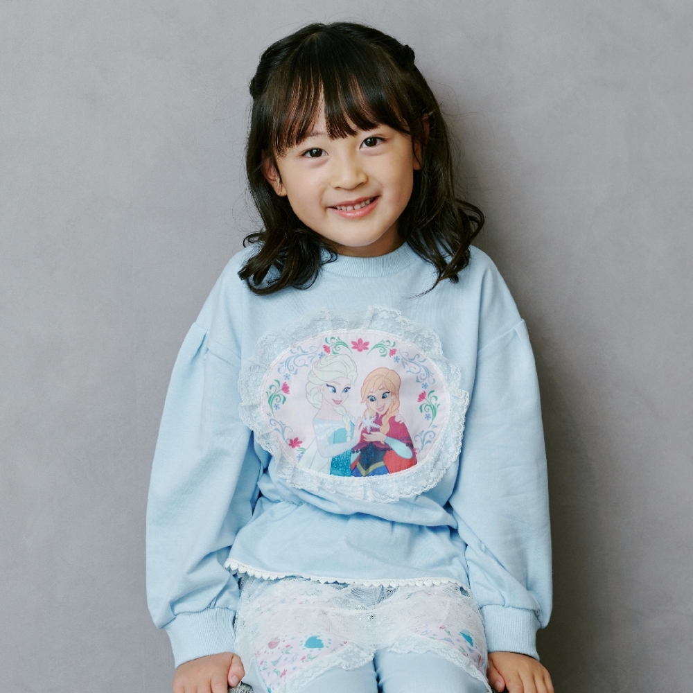 【Sophitica × tsumashi1118さん】Disney アナと雪の女王 裏毛トレーナー ブルー×130cm ベビーザらス限定