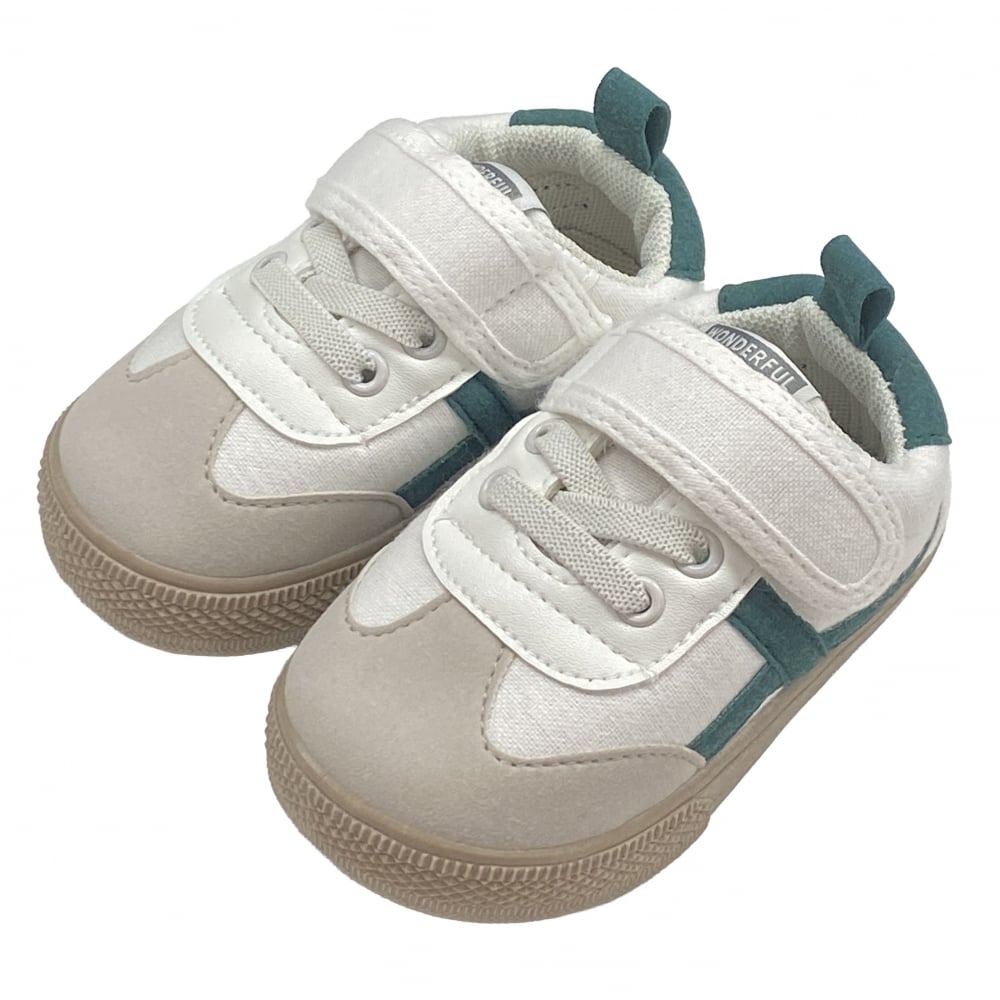 ワンベルトシューズ サイドライン ナチュラル×15.0cm