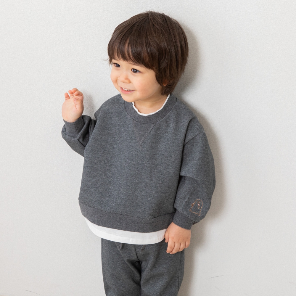【Babies'R'Us×】機能性おばけ ドライスウェット トレーナー グレー×90cm