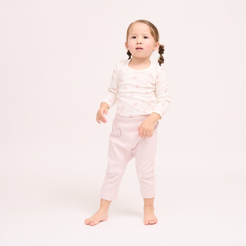 長袖シャツ肌着2枚組 スムス ケーキハート ピンク×90cm