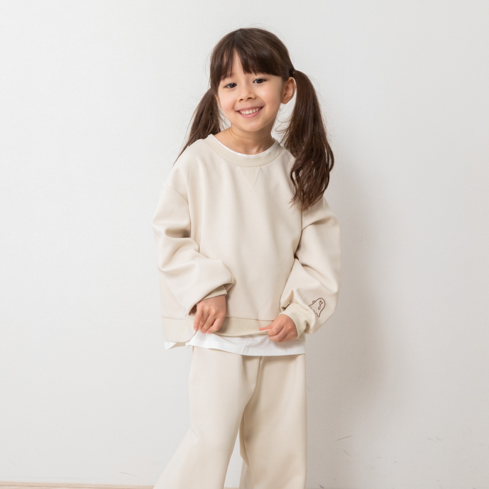 【Babies'R'Us×】機能性おばけ ドライスウェット トレーナー ベージュ×110cm