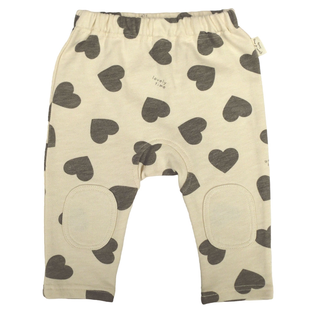 【ブラックフライデー】モンキーパンツ インレイ ハート イエロー×80cm