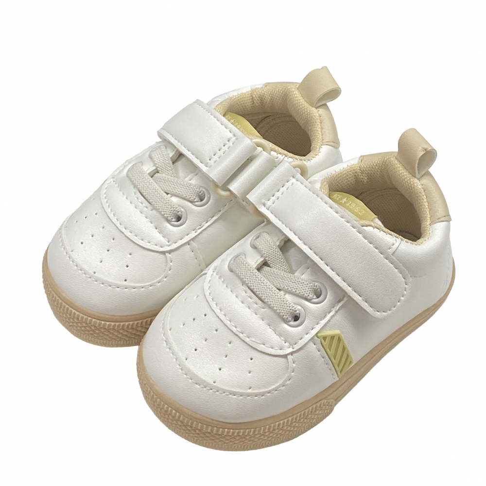 ワンベルトシューズPUベーシック ホワイト×13.5cm