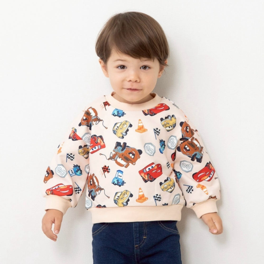 【Sophitica × tsumashi1118さん】Disney カーズ 裏毛トレーナー ライトベージュ×90cm ベビーザらス限定