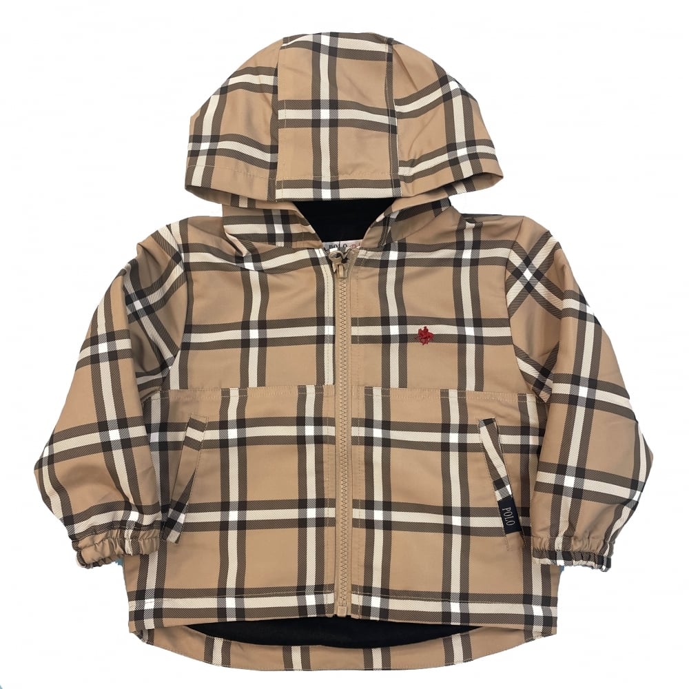 POLO BCS マウンテンパーカー チェック(ベージュ×90cm) ベビーザらス限定