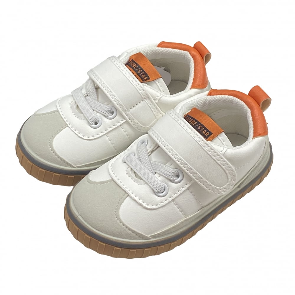 ワンベルトシューズ フォクシングテープ ホワイト×14.0cm