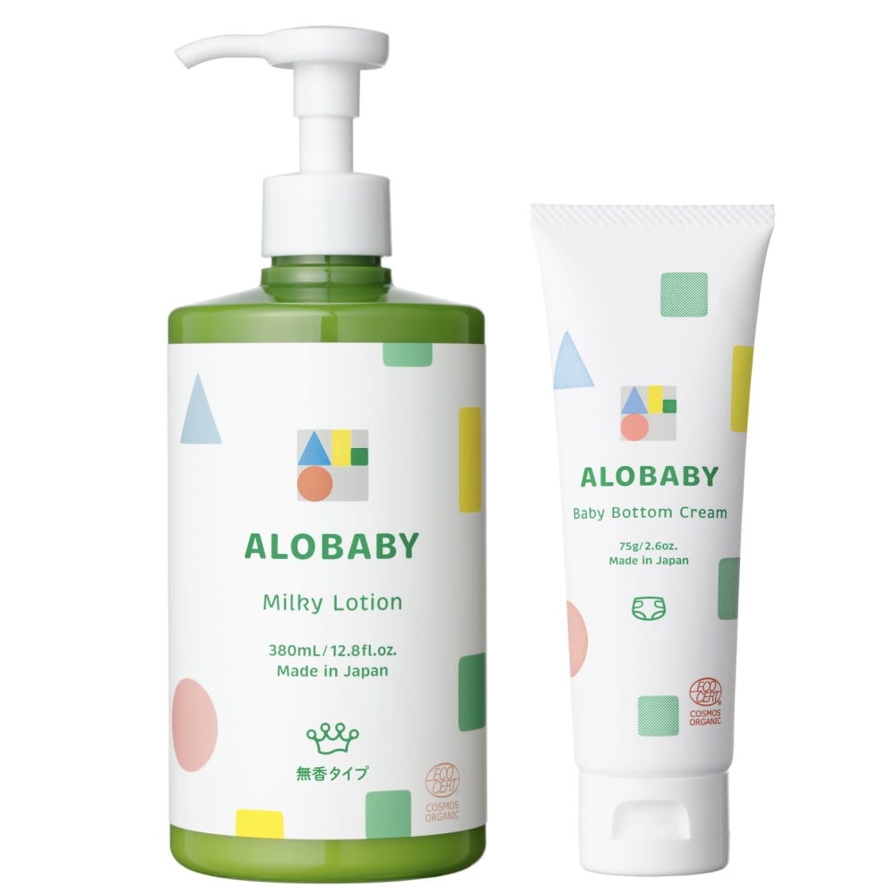 ALOBABY ミルクローションビックボトル380ml無香＆ベビーボトムクリーム セット ベビーザらス限定