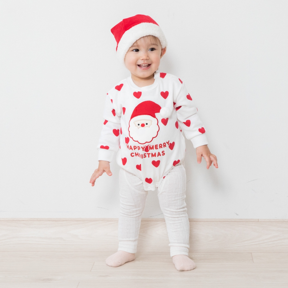 クリスマスダルマオール 裏毛 サンタ ホワイト×80cm ベビーザらス限定 クリスマスダルマオール 裏毛 サンタ ホワイト×80cm ベビーザらス限定