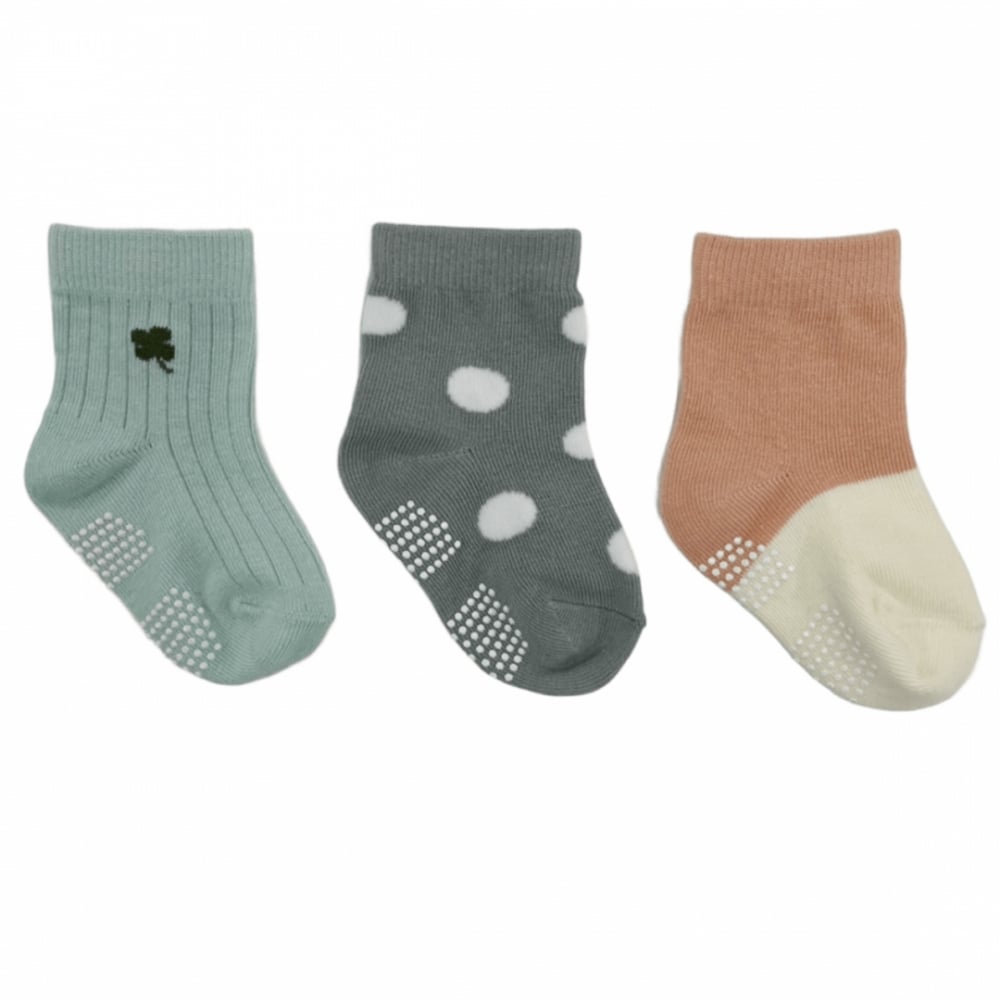 ナチュラル柄 ロークルーソックス 3P