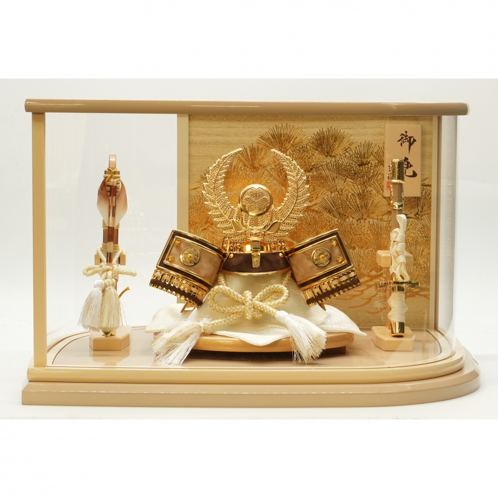 【五月人形】兜飾り ケース飾り「徳川家康木の葉形アクリル」（538008）コンパクト おしゃれ 男の子 端午の節句 トイザらス・ベビーザらス限定【メーカー直送】