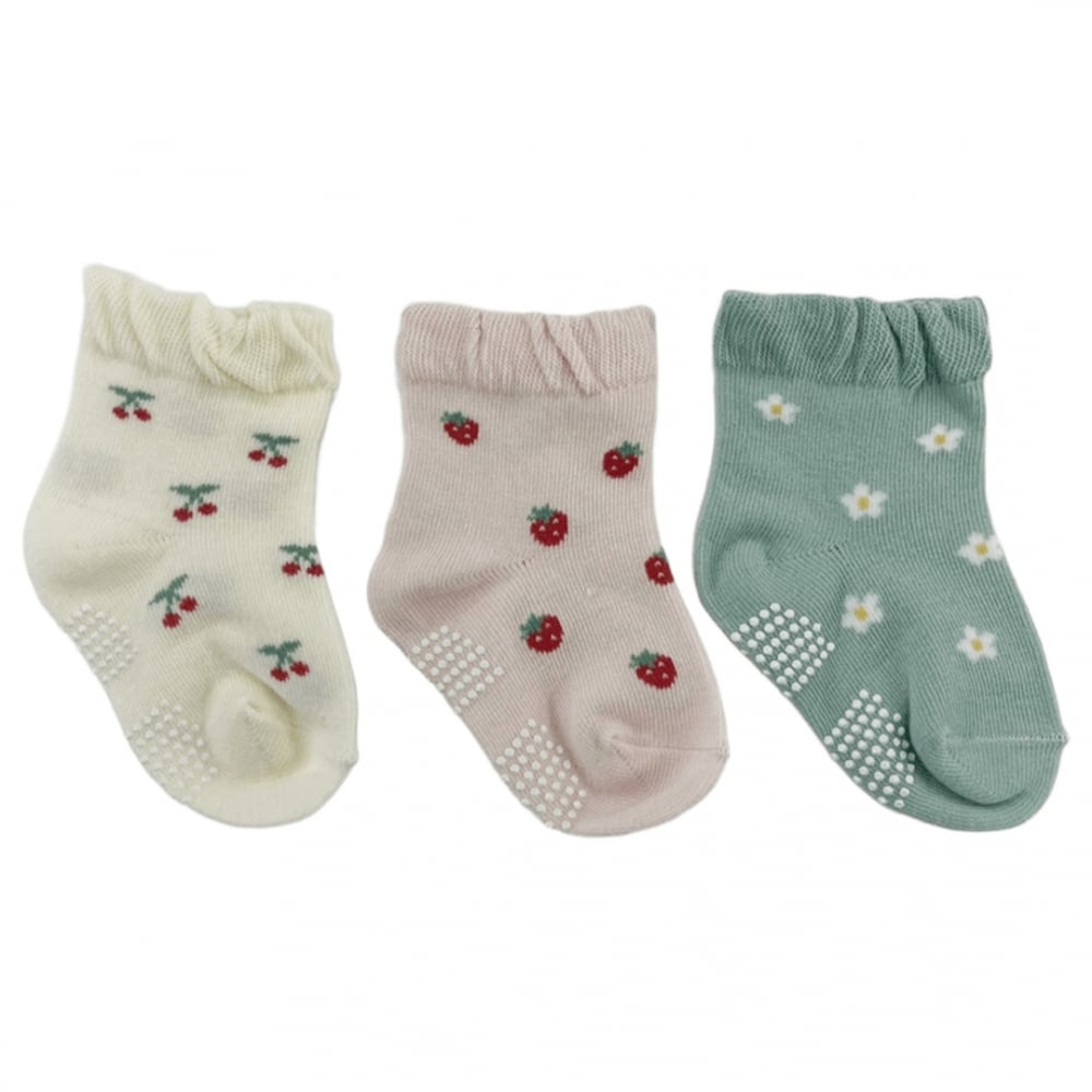 フルーツ総柄 ロークルーソックス 3P