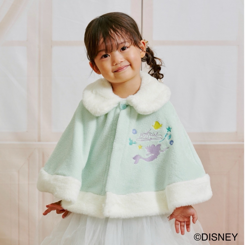 【Sophitica × tsumashi1118さん】Disney ボアポンチョ アリエル グリーン Mサイズ