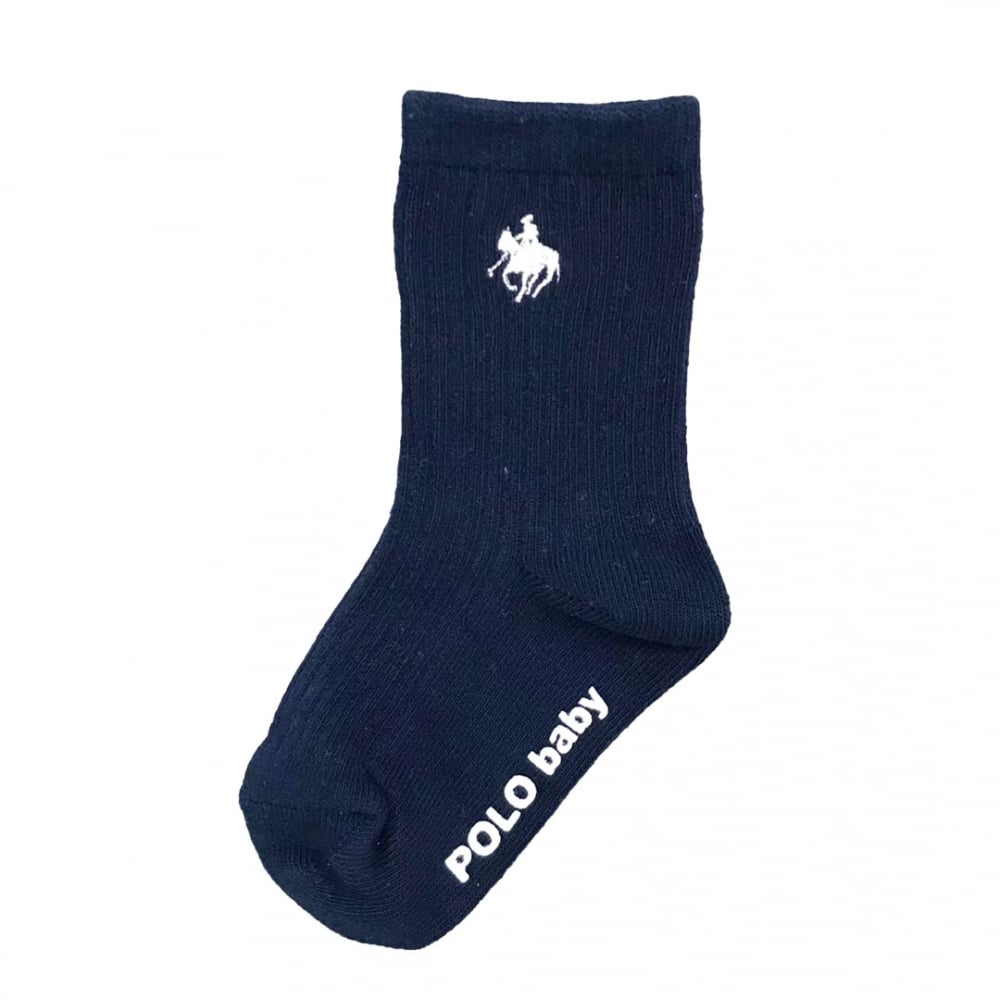 POLO BCS 無地クルーソックス プレイヤー ネイビー×12ｰ15cm ベビーザらス限定