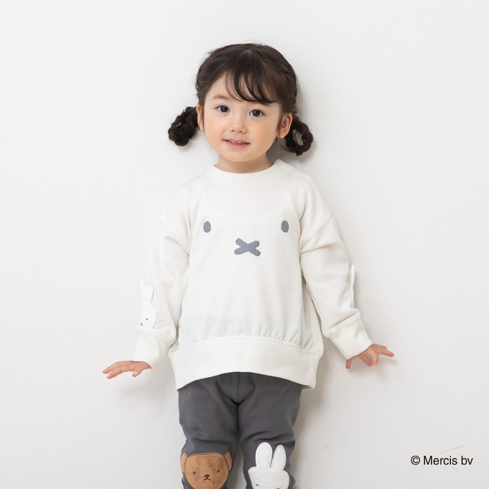 ミッフィーソデアップリケトレーナー ナチュラル×80cm ベビーザらス限定 ミッフィーソデアップリケトレーナー ナチュラル×80cm ベビーザらス限定
