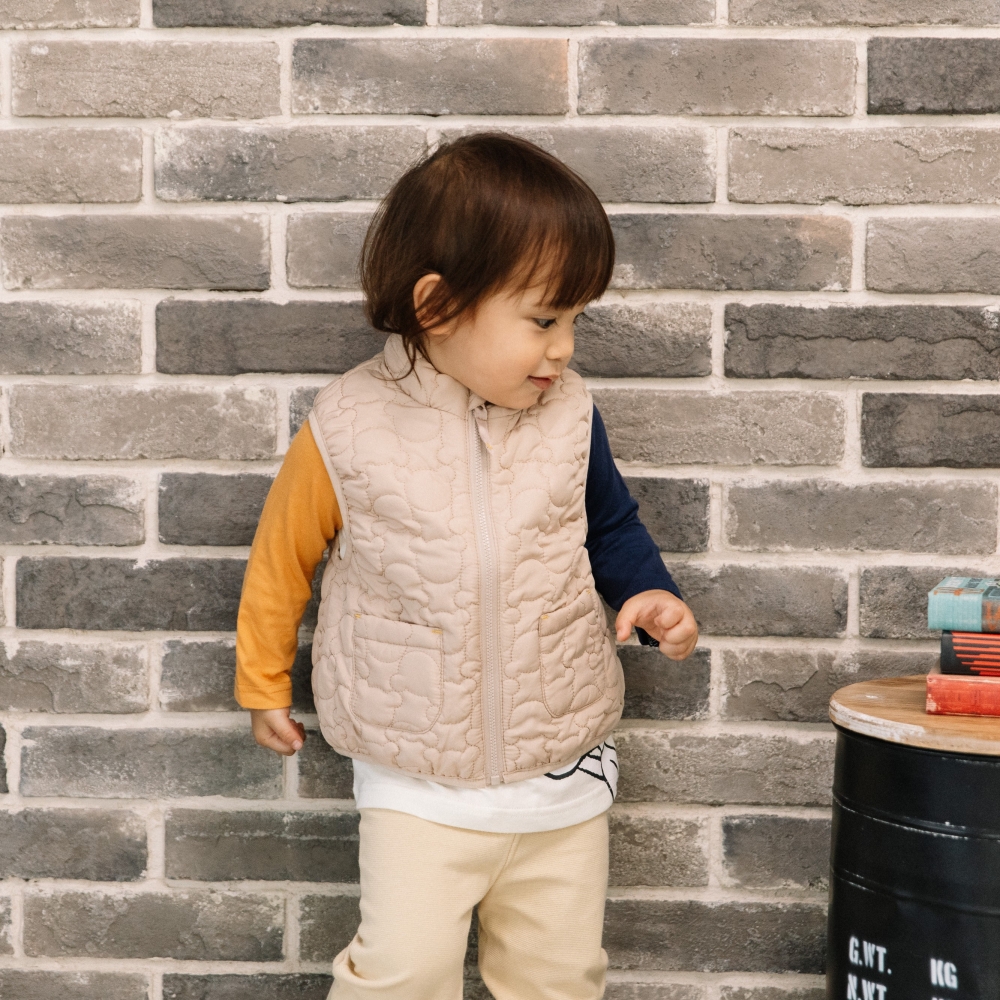 RAT-A-TATR ベスト クマ柄キルト ベージュ×100cm ベビーザらス限定